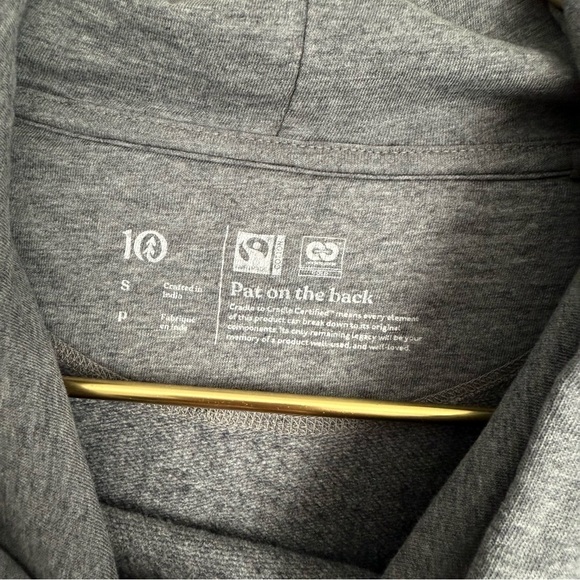tentree men’s Logo Hoodie Sustainable organic cotton Hoodie grey size small - Picture 4 of 6